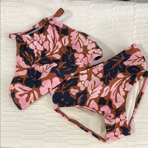 OshKosh Floral High-Waisted Swimsuit Set Size 8